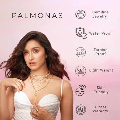 PALMONAS Gold Textured Cuff Bracelet for Women - Gift for Girls & Women | Waterproof & Anti-Tarnish Bracelet