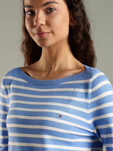 Tommy Hilfiger Regular Fit Cotton Boat Neck Sweater