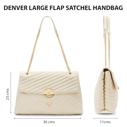 Lavie Signature Women's Denver Quilted Flap Satchel Handbag for Women | Satchel Bag for Work | Ladies purse | Stylish Shoulder Bag | Gift For Women