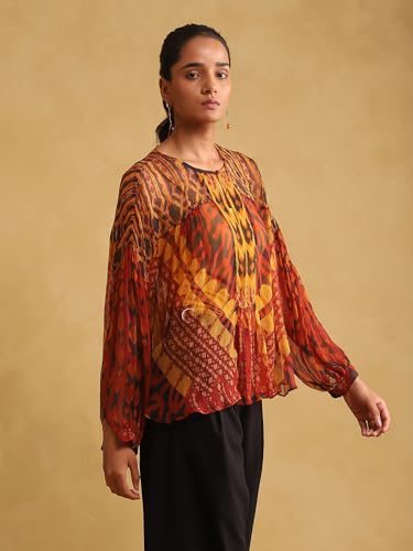 Ritu Kumar Rust Printed Top