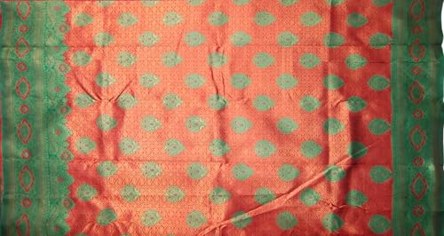 SREE KUMARAN Women's Kanchipuram Kubera Silk Pure Pattu Sarees With Blouse (VSK440-1)