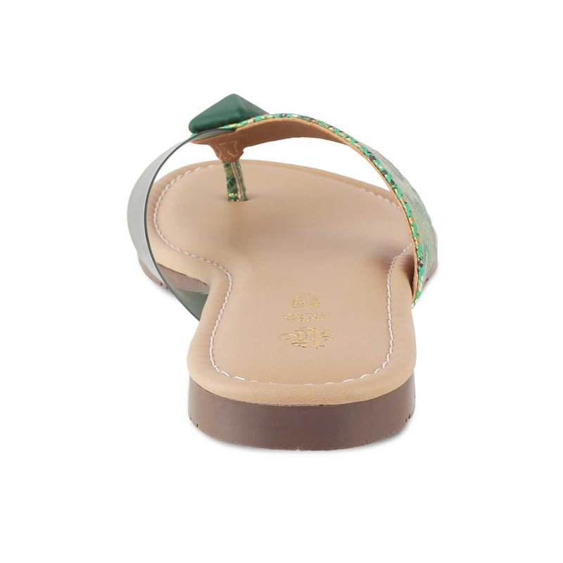 tresmode 240-SLATE GREEN SMART CASUAL FLATS EU/38 UK/5