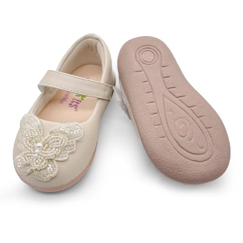 KazarMax Baby Girls Beige Butterfly Ballerinas Flat -36-42M
