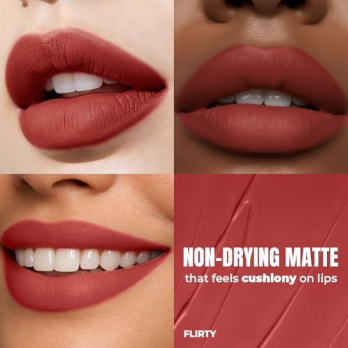 L.A. Girl Lip Haze Soft Matte Liquid Lipstick(Flirty), 3ml – Lightweight, Long-Lasting & Non-Drying Formula | Velvet Finish Multipurpose Lip & Cheek Tint for Indian Skin Tones