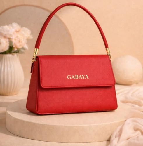 GABAYA Rovelle Vegan Leather Shoulder Bag for Women | Slim Baguette Handbag | Elegant Minimalist Purse for Party, Evening & Daily Use