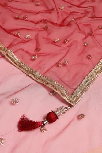 Soch Womens Maroon Viscose Embroidered Lehenga Choli With Cutdana