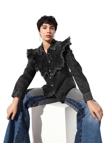 ONLY Women's Regular Fit Black Jacket