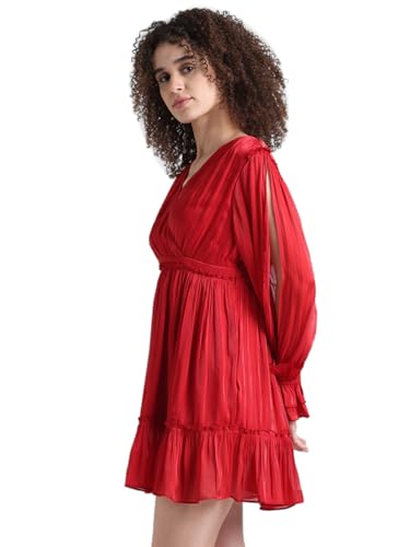 ONLY Red Fit & Flare Dress