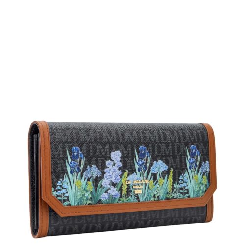 Da Milano Premium Leather Wallet for Women | Multi Compartment Travel Wallet - Black