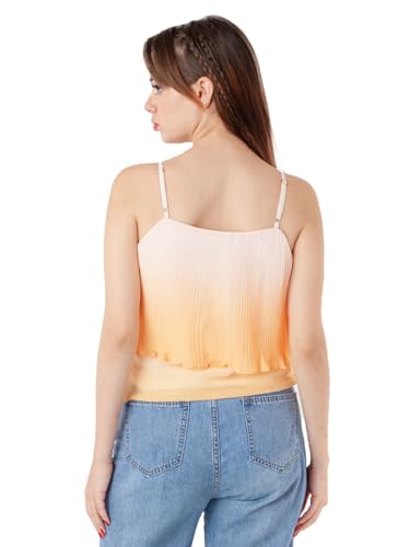 Zink London Women's Yellow Printed Straight Top