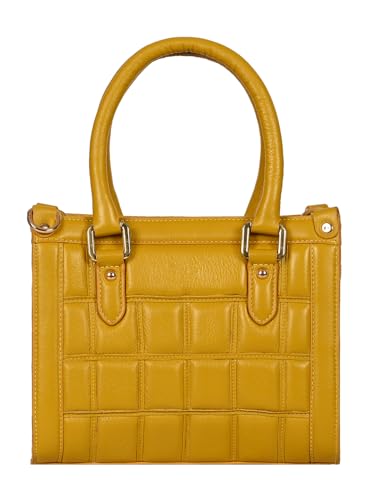 eske Viviana Genuine Leather Women's Handbag (Yellow)