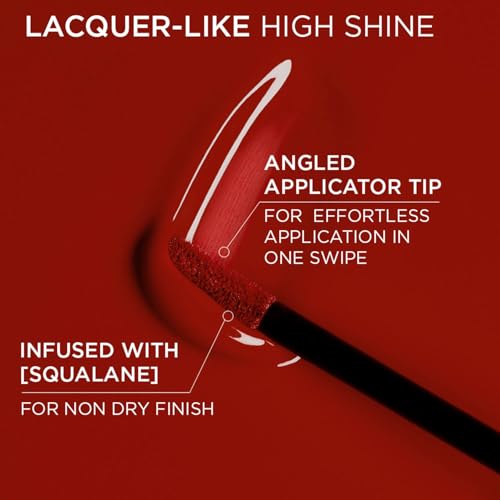 L'Oréal Paris Infallible Laque Resistance Lacquer-Like Shine Finish. 16H longwear lacquer lipstick. High-impact color, zero transfer - 520 Berry Bordeaux, 4ml