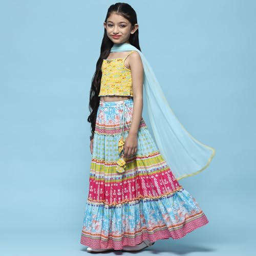 BIBA GIRL PRINTED RELAXED KID(KW4503_YELLOW_3)