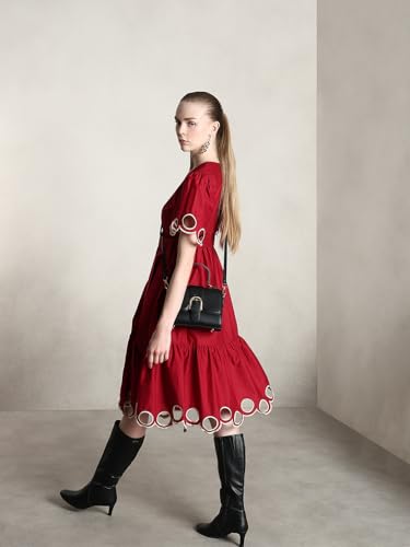 VERO MODA Women A-Line Red Dress