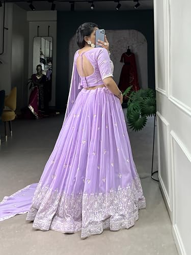 LooknBook Art Women's Georgette Lehenga Choli Set For Wedding