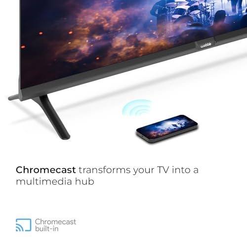 Wobble 109 cm (43 inches) UD Series 4K Ultra HD Smart LED Google TV WB43GTAW9602UDFL (Black)