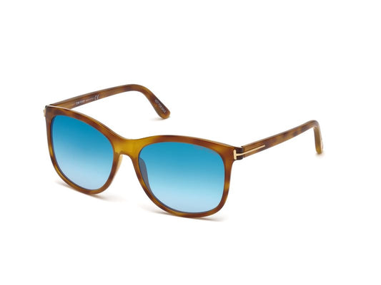 Tom Ford UV Protected Brown Square Full Rim Sunglasses for Men - FT0567 56 53X