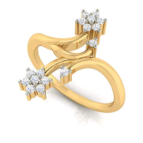 Avsar 18k (750) Yellow Gold and Diamond Ring for Women