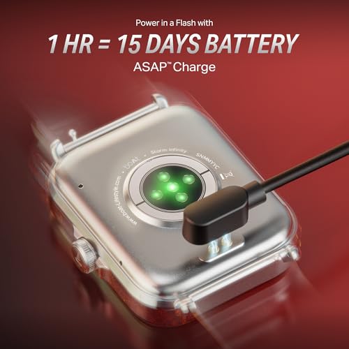 boAt New Launch Storm Infinity w/15 Days Extensive Battery fueled by Huge 550mAh Battery, Fast Charge, Sports Strap,1.83”(4.65cm)HD Display, Functional Crown Smart watch for Men & Women (Sports Green)