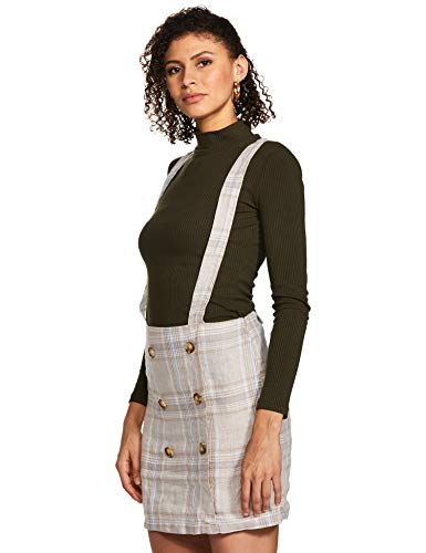 Forever 21 Linen Body con Skirt Tan/Blue