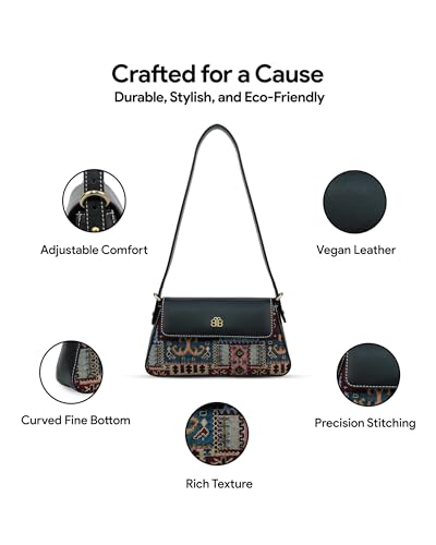 3Blifestyle Zeya Women’s Sling Bag | Vegan Leather Crossbody Purse | Trendy Handbag for Everyday Use, Shopping & Parties | Stylish EDC Sling - Tribal Rood