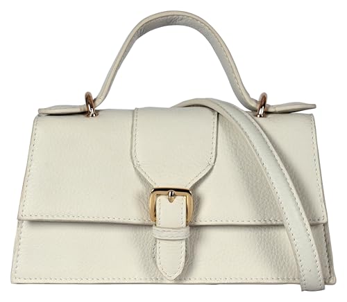eske Eloise Genuine Leather Womens Satchel (Vanilla)