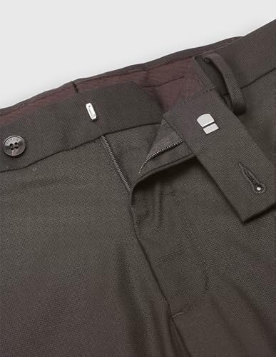 Arrow Men's Hudson Regular Fit Dobby Trousers (ARALTR2085_Dark Brown_38)