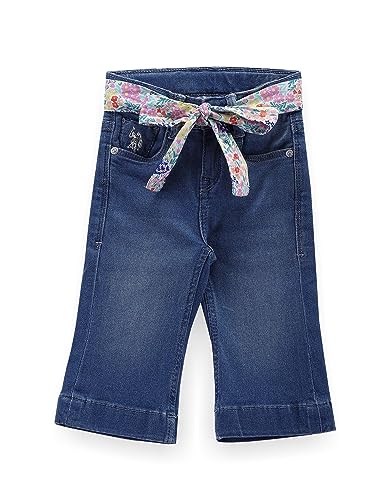 U.S. Polo Assn. Kids Bootcut fit Girls Cotton Jeans (UGJEN0124_Blue_36M)