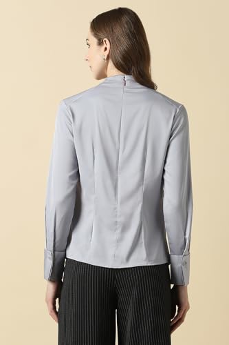Women Grey Solid Formal Top