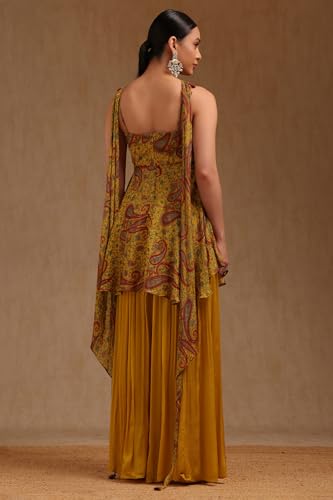 Soch Women's Chinon Salwar Suit Set (FWA5CD22220_Mustard