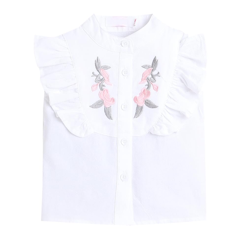 Hopscotch Girls Floral Print Blouse And Shorts Set In White Color For Ages 18-24 Months (MTQ-3056728)