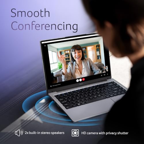 Acer Smartchoice Aspire One, Intel Core Celeron N4500, 12GB LPDDR4 RAM/ 256GB SSD, 14.0"/35.56cm WXGA Display, Intel UHD Graphics, Win 11 Home, Pure Silver, 1.3 Kg, A114-45, Thin and Light Laptop