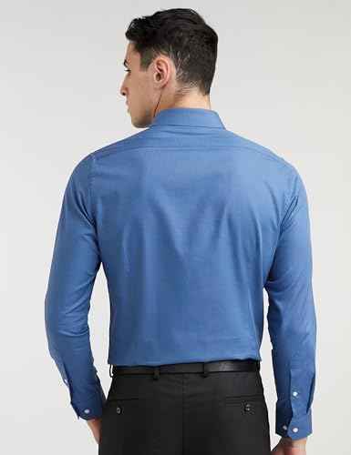 Van Heusen Men's Slim Fit Shirt (VHSFRSLB447781_Navy 40)