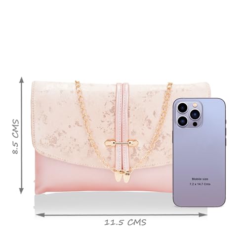 Lavie Women's Chirpy Envelope Clutch Light Pink Ladies Purse Handbag