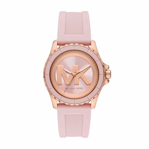 Michael Kors Everest Pink Quartz Silicone Watch MK7536