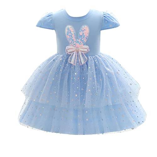 Hopscotch Girls Light Sequin Embellished Party Dress. In Blue Color for Ages 3-4 Years
