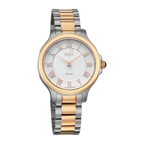 Xylys Genevieve with Analog Quartz White Dial Two Toned Stainless Steel Strap Watch for Women - 45026KM02E