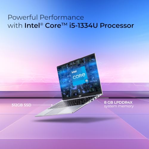 Acer Aspire 3 Intel Core i5-1334U Processor,Office 2024 + M365 Basic, (8GB DDR4 RAM/512GB SSD) with 39.62 cm (15.6") FHD LED-Backlit IPS Display/Win 11Home,A325-53, Pure Silver, 1.7KG