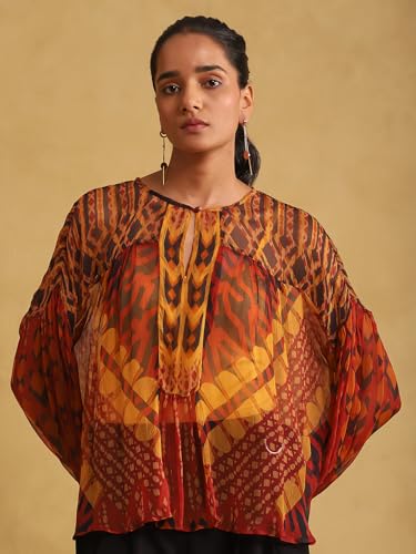 Ritu Kumar Rust Printed Top