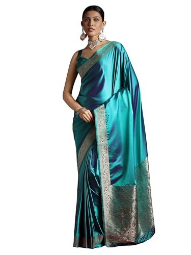 AKHILAM Women's Kanjivaram Woven Soft Silk Saree With Blouse Piece
