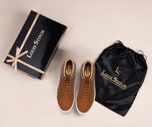LOUIS STITCH Russet Tan Sneaker for Men | Comfortable Ankle Boot Sneaker | LSP-SNK-AVI007-TN | UK-11