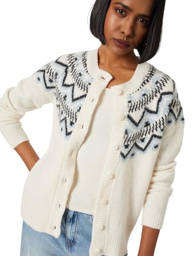 Max Women Knit Cardigan (Off White_S)