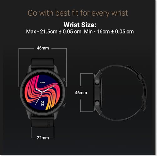 Noise Evolve 3 1.43" AMOLED Always on Display, BT Calling, Round Dial, Metallic Design Smart Watch for Man & Woman, Smart Gesture Control, 100 Sports Modes (Carbon Black)