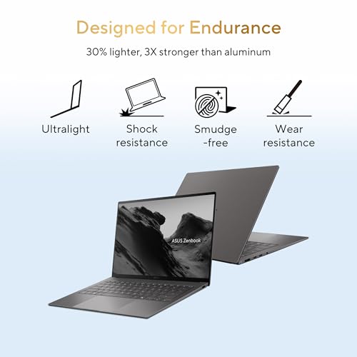 ASUS Zenbook S14 (2026),Smartchoice,Intel Core Ultra 9 (Series 3),16GB RAM,512GB SSD, 3K OLED,Touchscreen, 14"(35.5 cm),Win 11,M365 Basic(1Y),Office 2024,Gray, 1.2 Kg, UX5406AA-SU362WS, Copilot+ PC
