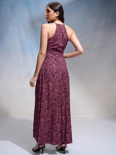 Tokyo Talkies Women Shoulder Straps Sleeveless Maxi Dress TTJ6011926 Purple L