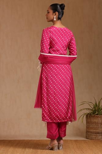 Soch Women's Russian Silk Chudidar Set (EWS5CD21942_Fuchsia