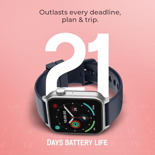 Noise Pulse Hyper Smart Watch with 21 Days Battery, 1.85" Display, AI Watch Faces, 100+ Sports Modes, Health Suite, SpO2 & Heart Rate Monitor, 1ATM Water Resistant(Denim Blue)