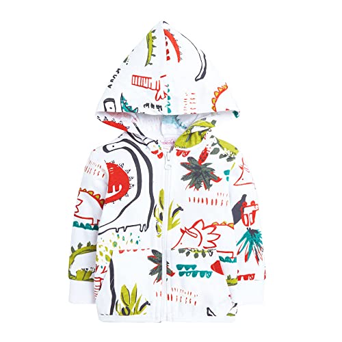 Hopscotch Boys Cotton All-Over Print T-shirt with Jacket and Pants Set In Green Color For Ages 2-3 Years