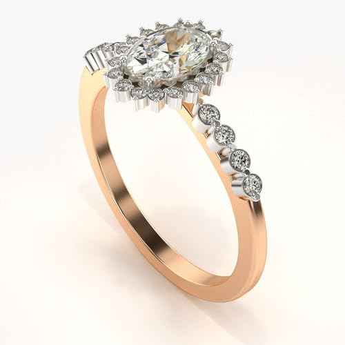 VALANOVA Hallmarked 14K Gold & Certified Lab Grown Diamond 0.66cts | Ring For Women's/Girls | Stylish & Elegant | VGR0463V | Ring Size: 18