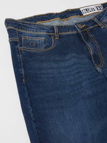 Giordano Men Mid Blue Cotton Regular Fit Mid-Rise Jeans